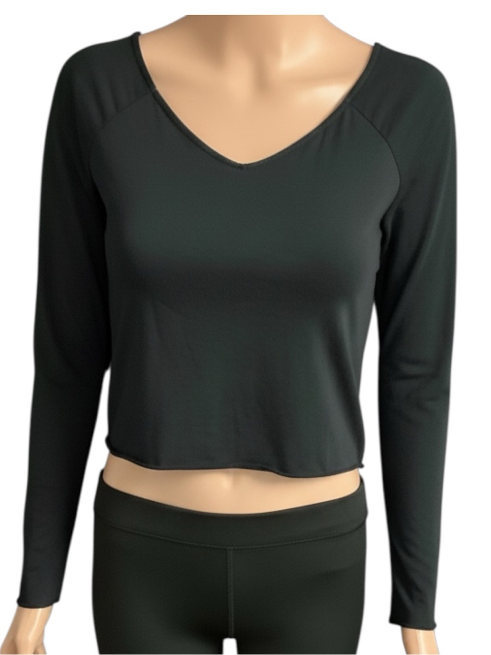 wild fable - NWT - Black Long Sleeve V-Neck Crop Top